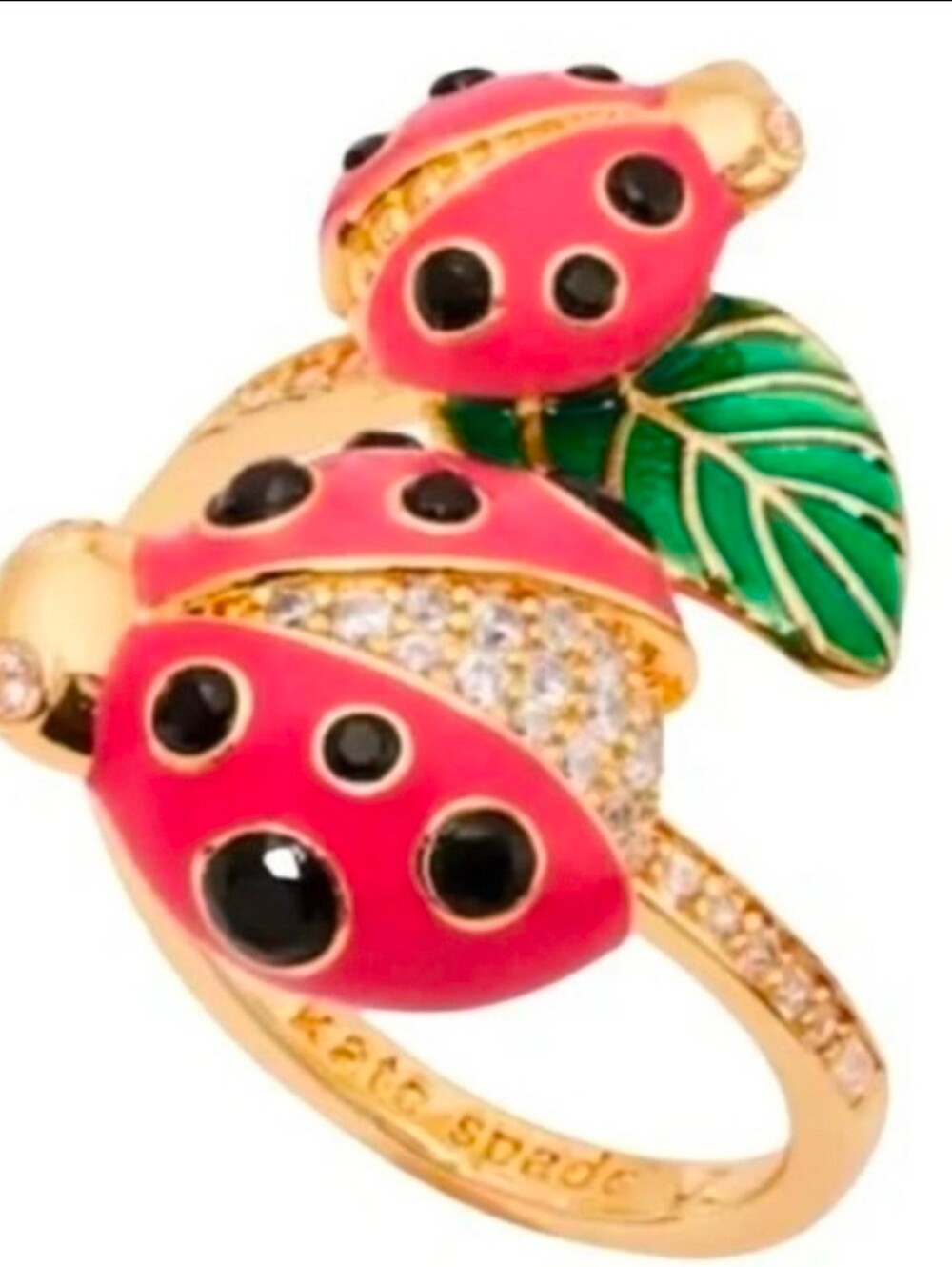 New Kate Spade Ladybug Ring. Size 6